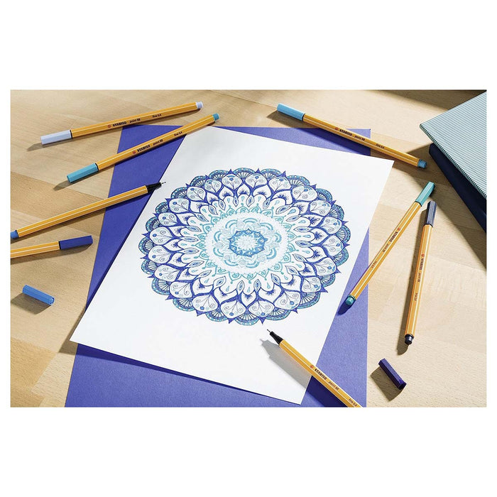 STABILO Point 88 Fineliner Black Pens (3 Pack)