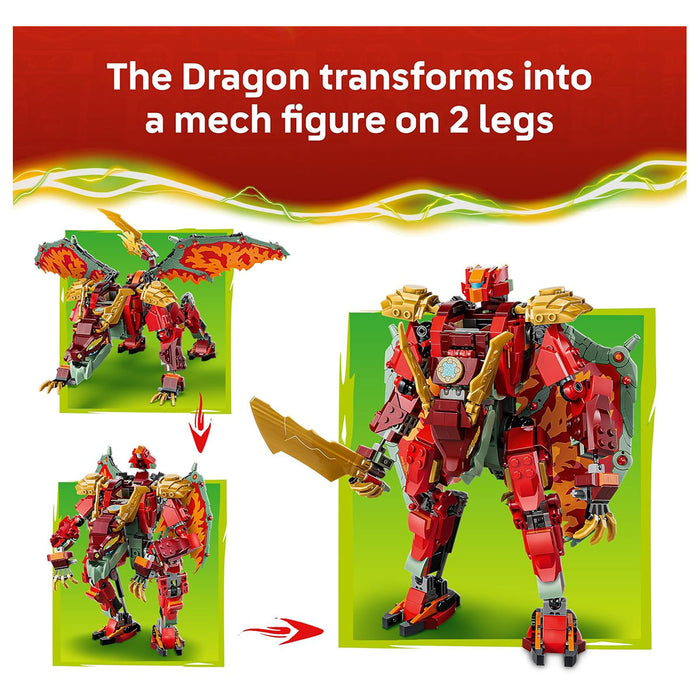 LEGO Ninjago: Dragons Rising: Wyldfyre's Transforming Dragon Mech Building Set