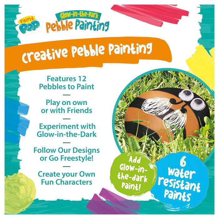 Paint Pop Glow-in-the Dark Pebble Painting Set
