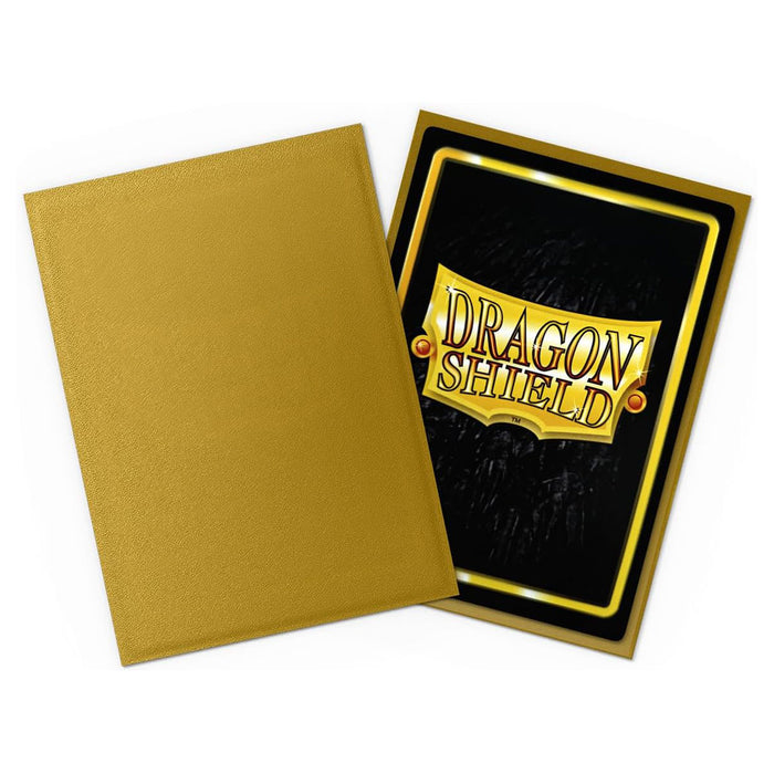 Dragon Shield Gold Matte Standard Size Card Sleeves (100 Pack)