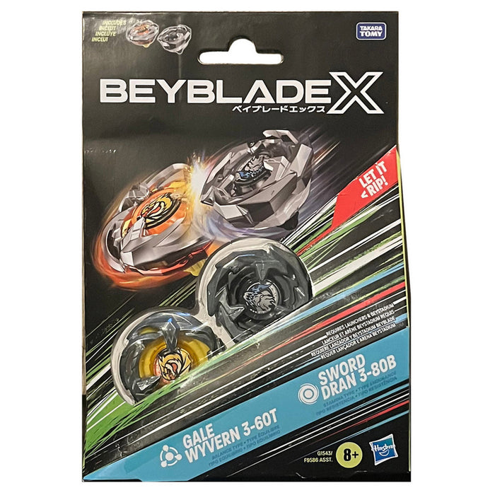 Beyblade X Gale Wyvern 3-60T & Sword Dran 3-80B Tops