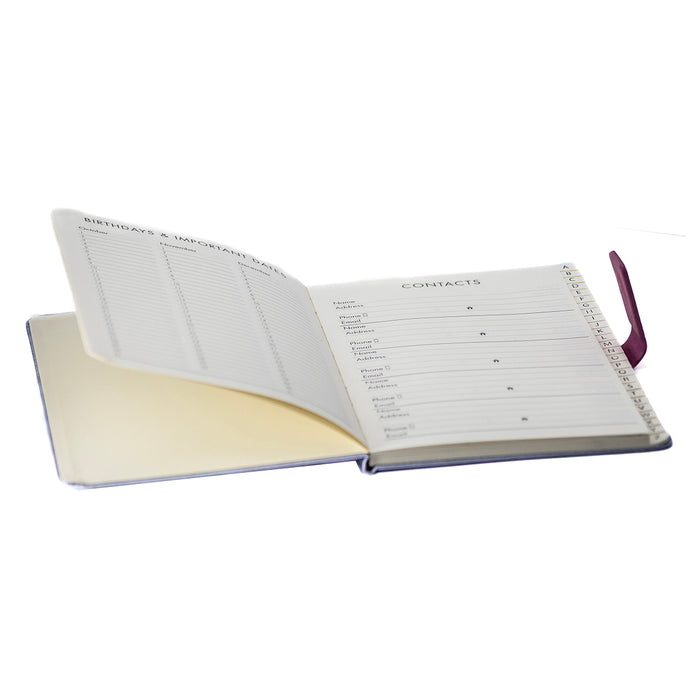 Floral Satin Birthday and Address A5 Book