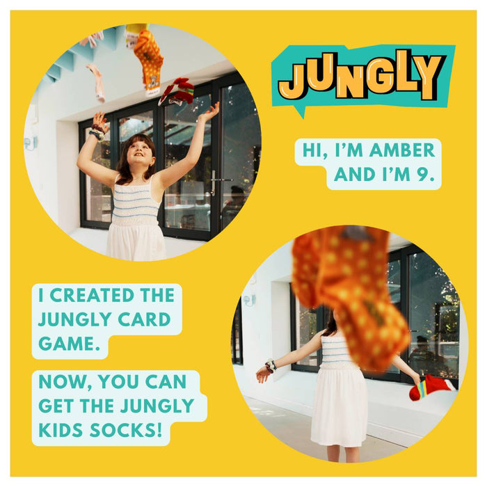 Jungly Kids Colourful Socks 7 Pairs Size UK 9-12
