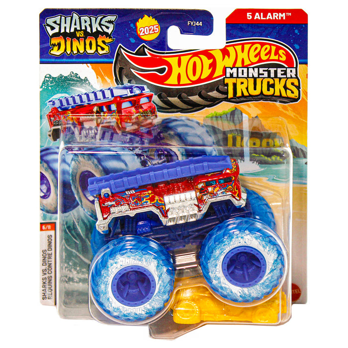 Hot Wheels Monster Trucks Sharks Vs Dinos 5 Alarm Truck