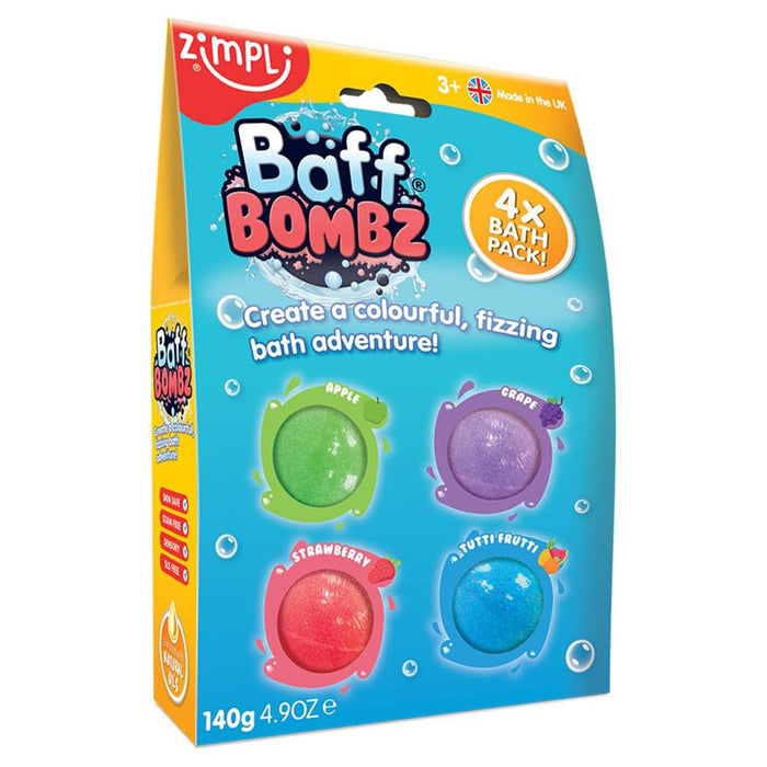Baff Bombz Bath Toy 140g (4 Pack)