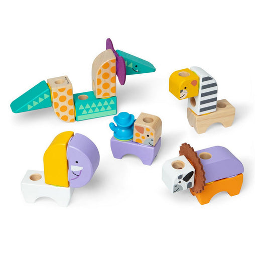 Melissa & Doug Blockables Safari Animals Building Set
