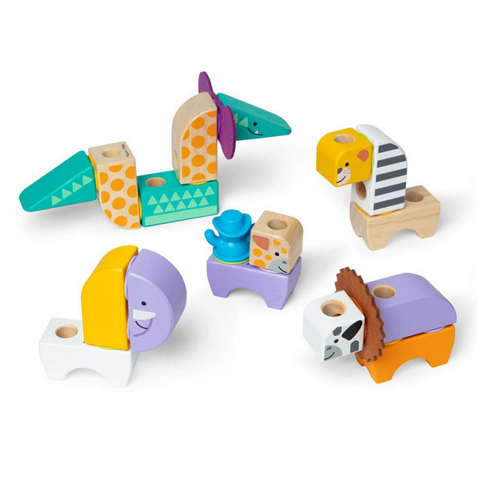 Melissa & Doug Blockables Safari Animals Building Set