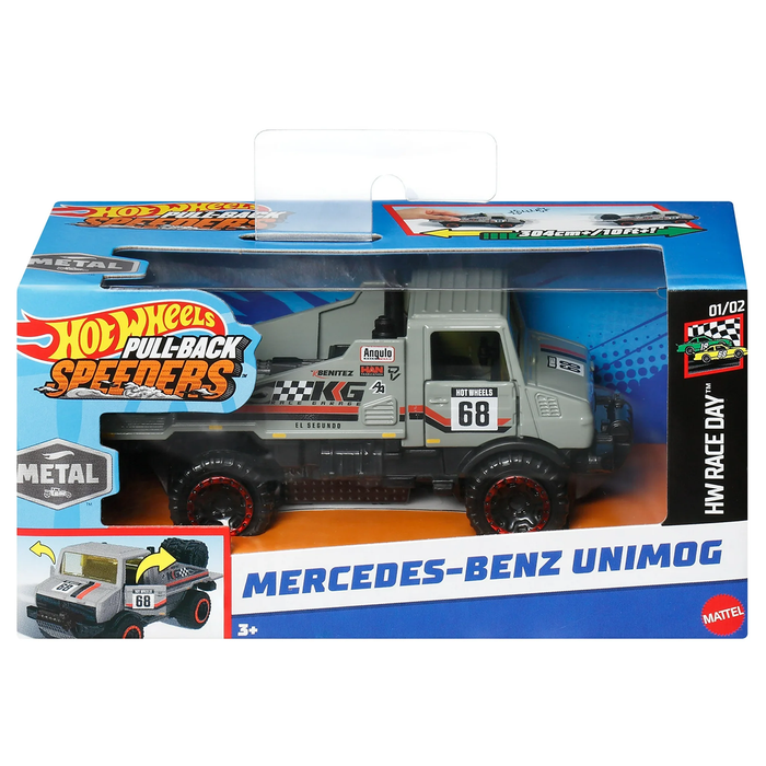 Hot Wheels Pull-Back Speeders Mercedes-Benz Unimog Truck