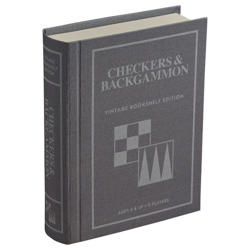 Checkers & Backgammon Vintage Bookshelf Edition Board Game