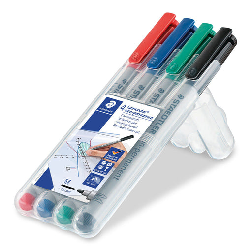 Staedtler Lumocolor Non-Permanent Universal Medium Line Pens Pack of 4