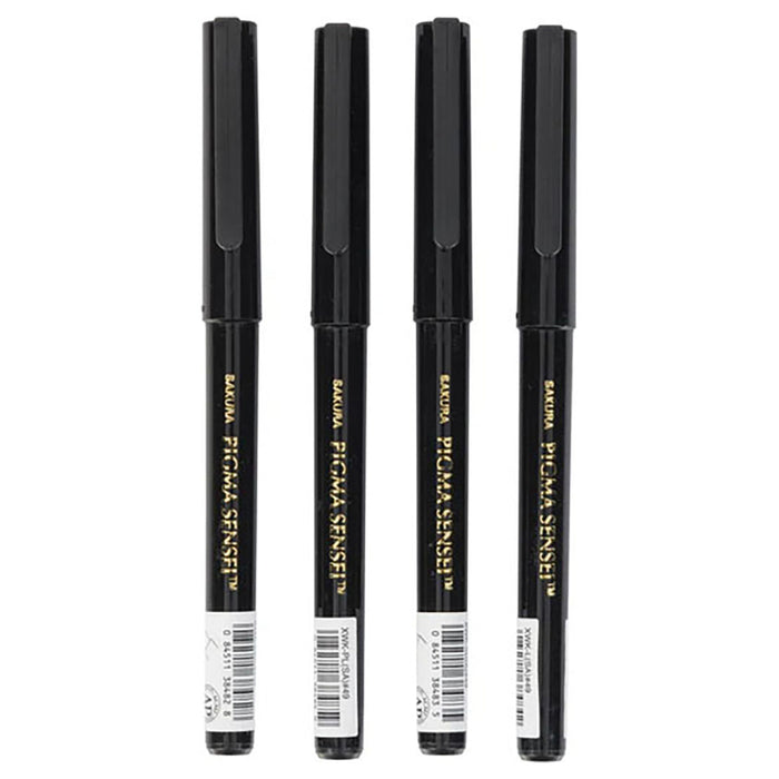 Sakura Pigma Sensei Manga Set 4 Sizes, Black