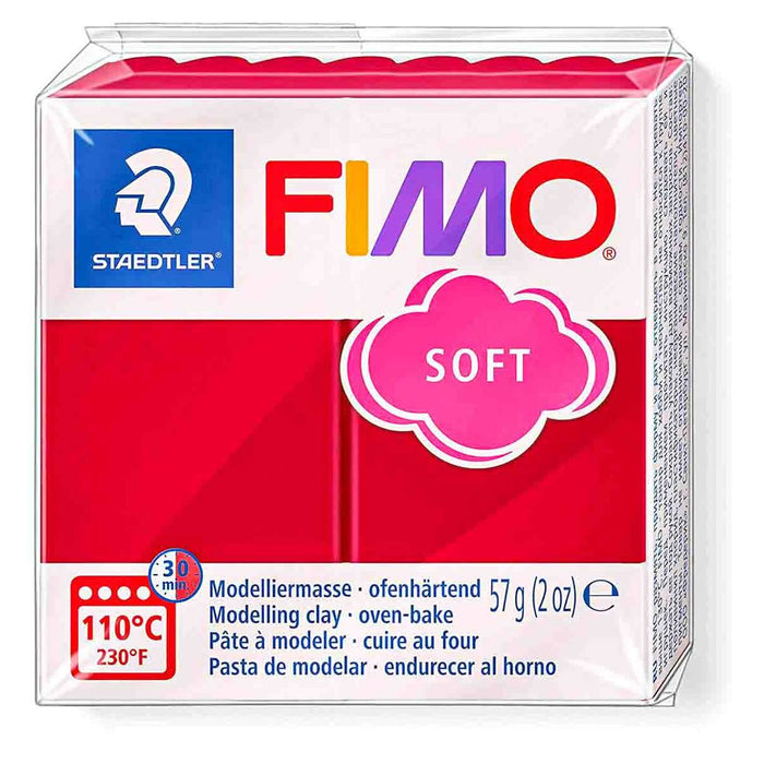 Staedtler FIMO Soft Cherry Red Oven-Bake Modelling Clay 57g 