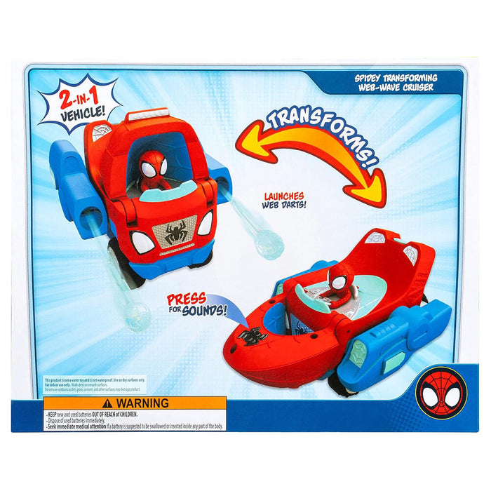 Marvel Spidey and his Amazing Friends: Spidey Transforming Web-Wave Cruiser Vehicle