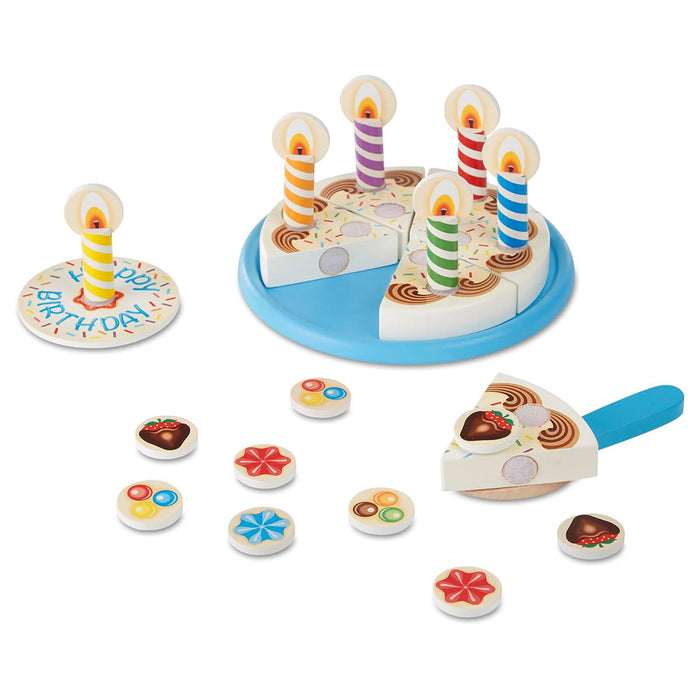 Melissa & Doug Wooden Birthday Cake Playset