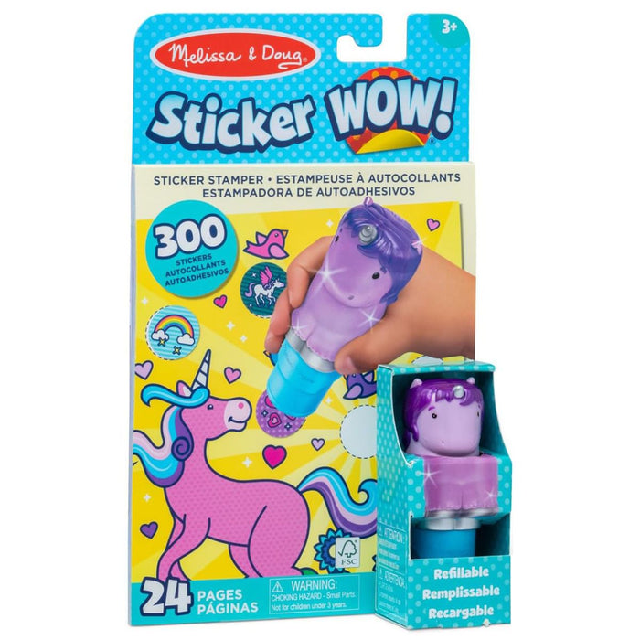 Melissa & Doug Sticker Wow! Unicorn Sticker Stamper & Activity Pad