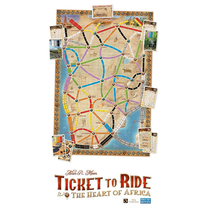 Ticket To Ride Heart of Africa Map Collection Vol 3