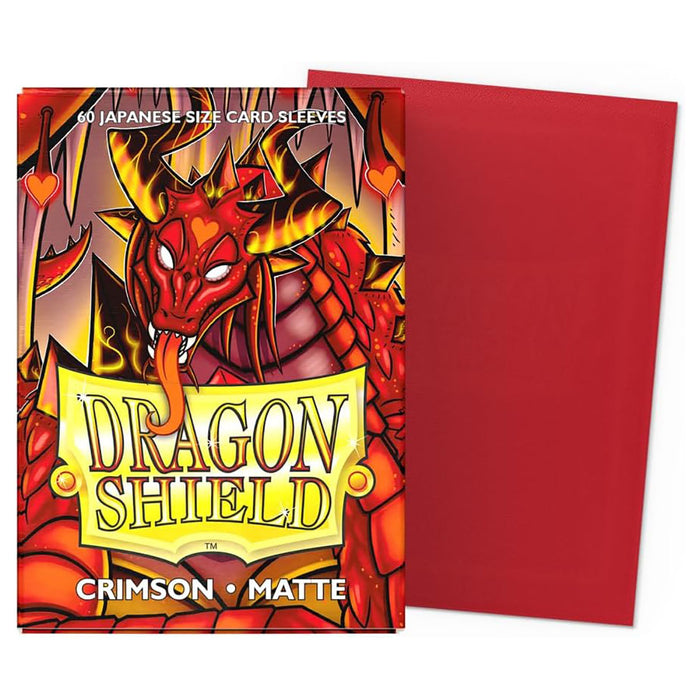 Dragon Shield Japanese Size Crimson 60 Matte Sleeves