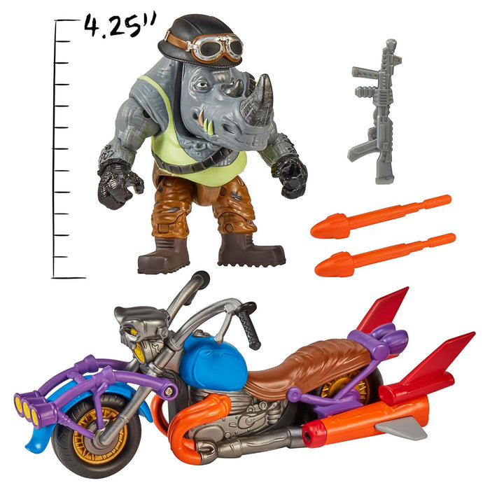 Teenage Mutant Ninja Turtles: Mutant Mayhem: Chopper Cycle with Rocksteady Figure