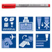 Staedtler Lumocolor Non-Permanent Universal Fine Line Pens Pack of 8