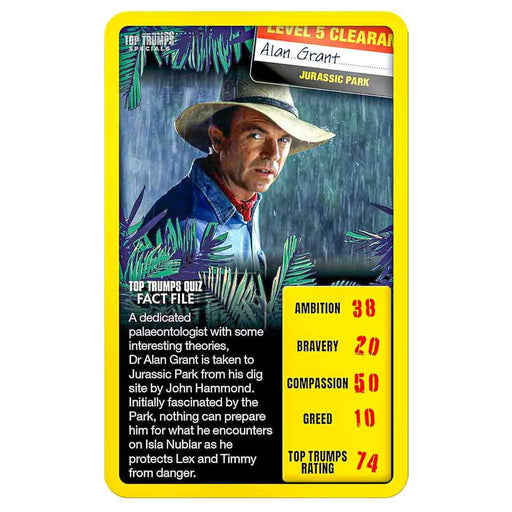 Jurassic Park Top Trumps Specials Card Game