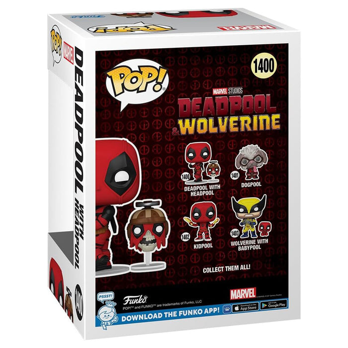 Funko Pop! Marvel Deadpool & Wolverine: Deadpool with Headpool Bobble Head Figures #1400