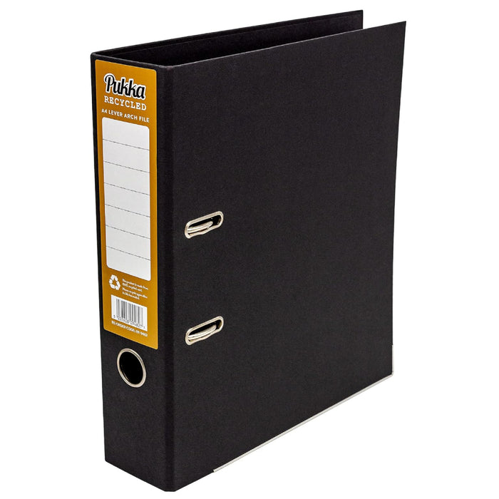 Pukka Recycled A4 Lever Arch File Black 
