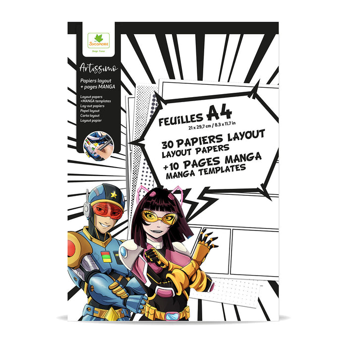 Sycomore Artissimo Manga Layout Papers A4 Pad