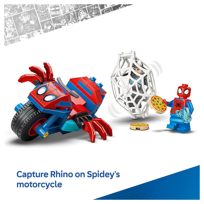 LEGO Marvel Spidey on his Motorcycle vs. Rhino 11206 Building Set