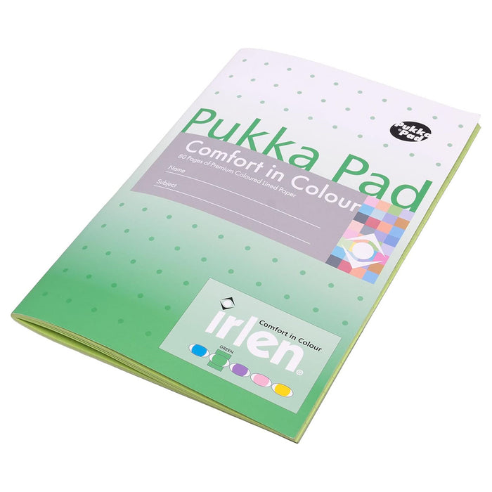 Pukka Pad Irlen Comfort in Colour Green A5 Notepad (5 Pack)
