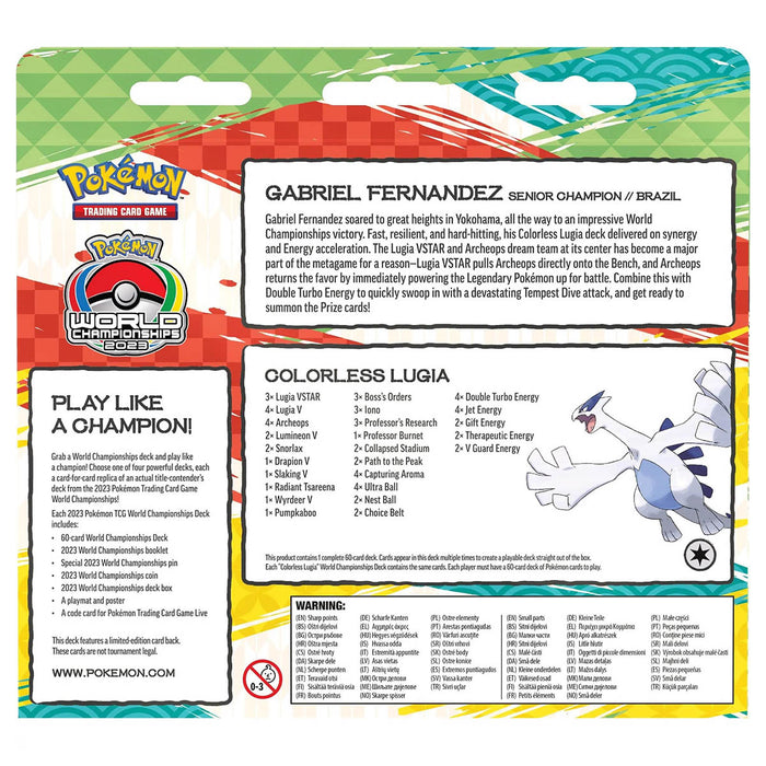 Pokemon TCG: 2023 World Championships Deck - Gabriel Fernandez (Colorless Lugia)