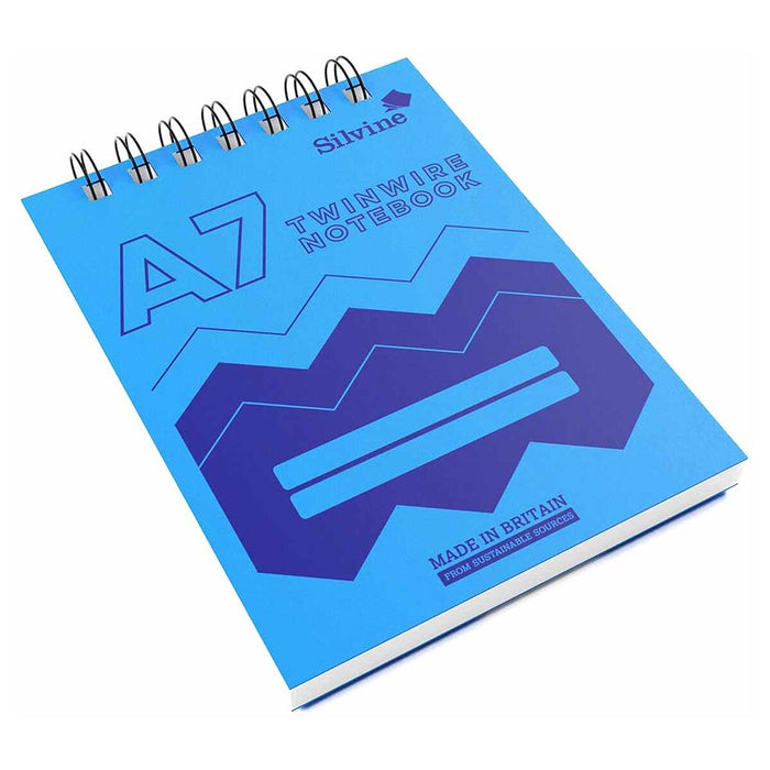 Silvine A7 Twin Wire Notebook Lined Assorted Colours (20 Pack - styles vary)