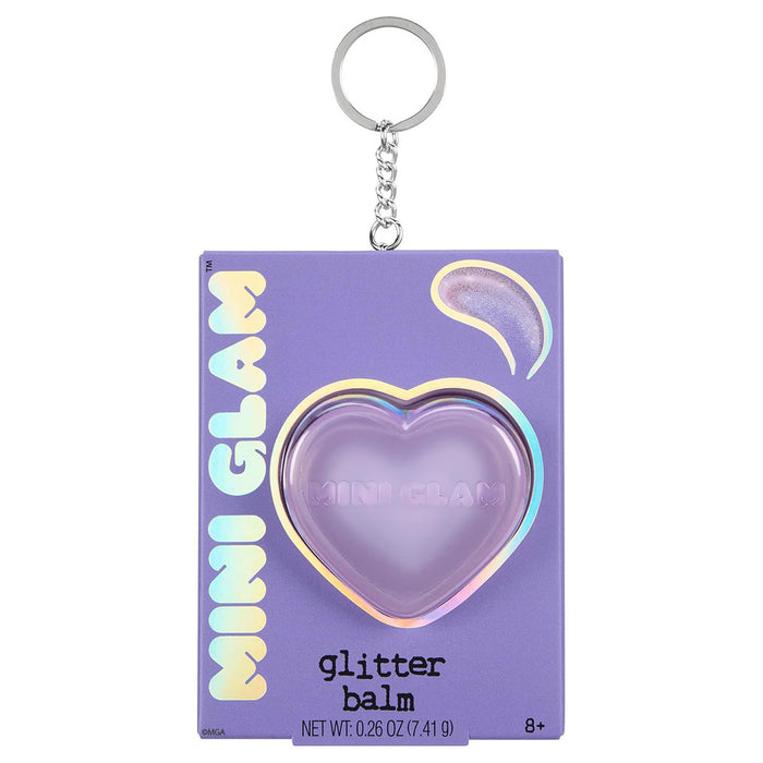 Mini Glam Heart Glitter Balm Friendship Bracelet Keychain