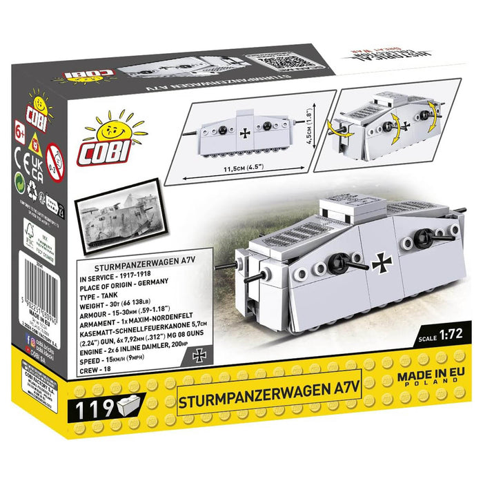 COBI Historical Collection Great War Sturmpanzerwagen A7V Tank Building Set