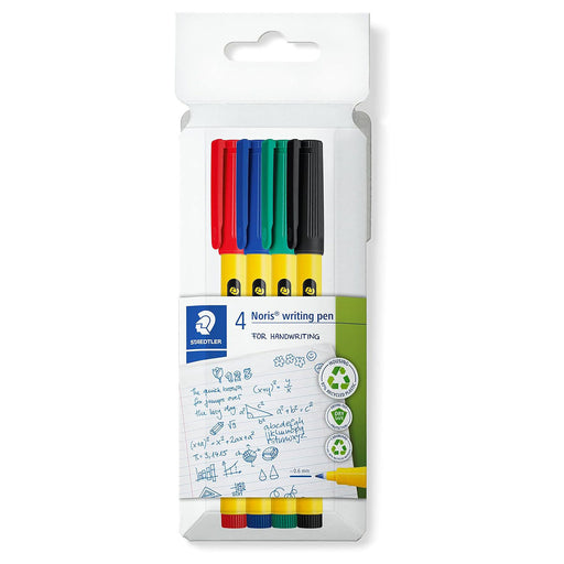 Staedtler Noris Writing Pen Assorted Colours (4 Pack)