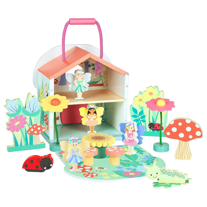 Orange Tree Toys Wooden Fairy House Play Set