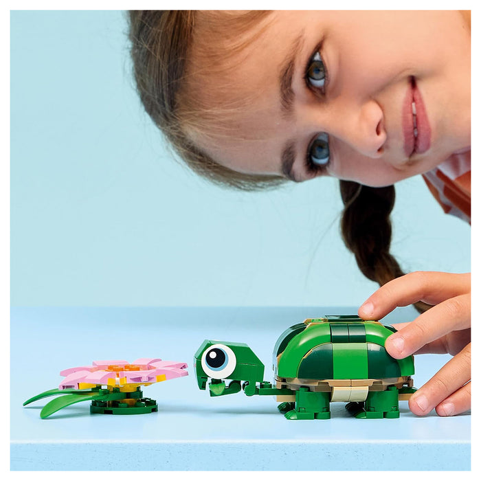 LEGO Creator 3-in-1 Turtle with a Water Lily Flower 31377 Building Set