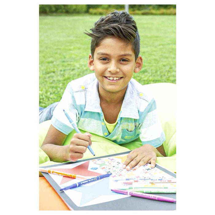 STABILO Trio 2 in 1 Fibre-Tip Pens Black (10 Pack)