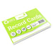 Silvine A6 Record Cards 100% Recycled