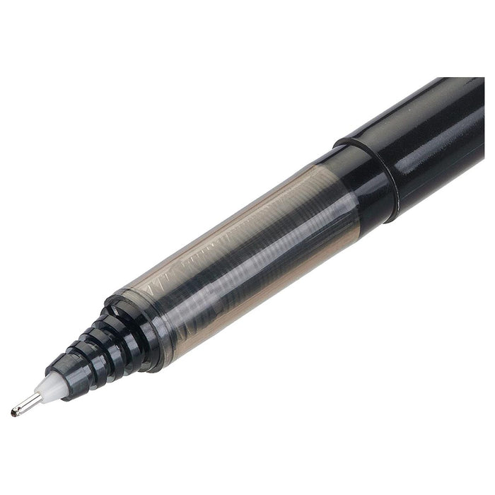 Pilot V7 Hi-Tecpoint M 0.7 Black Rollerball Pen (3 Pack)