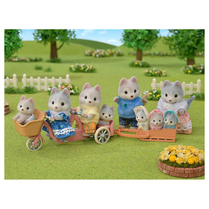 Sylvanian Families Tandem Cycling Set - Husky Sister & Brother