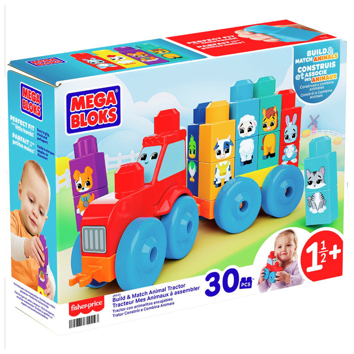 Fisher-Price Mega Bloks Build & Match Animal Tractor