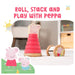Peppa Pig Wooden Roller Rattle and Topple Tower Gift Set