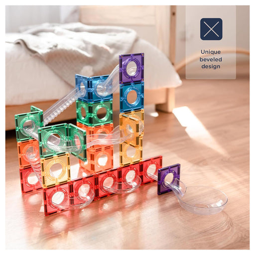 Connetix Magnetic Tiles Rainbow Ball Run Pack 92 Pieces