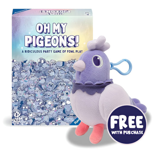 Oh My Pigeons! Party Game & Free Pigeon Plush Bag Clip