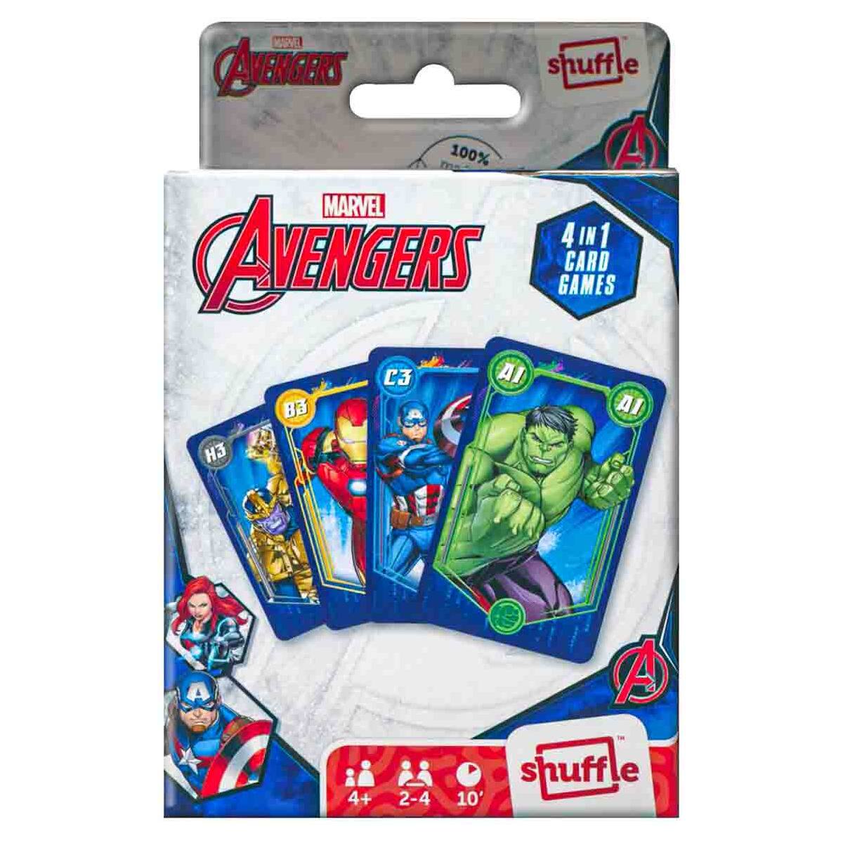 Shuffle Marvel Avengers 4 in 1 Card Game — Booghe