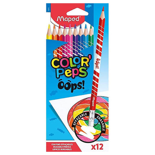Maped Color'Peps Oops! Erasable Colouring Pencils (12 Pack)