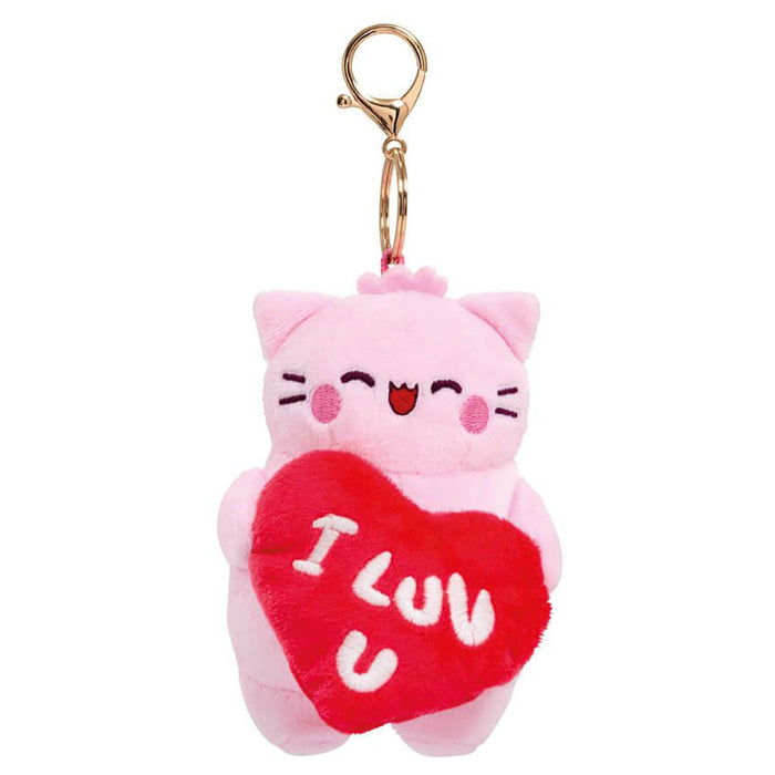 Pembe 'I Love You' Plush Keychain