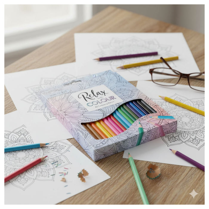 20 Full Size Colour Pencils Colour therapy