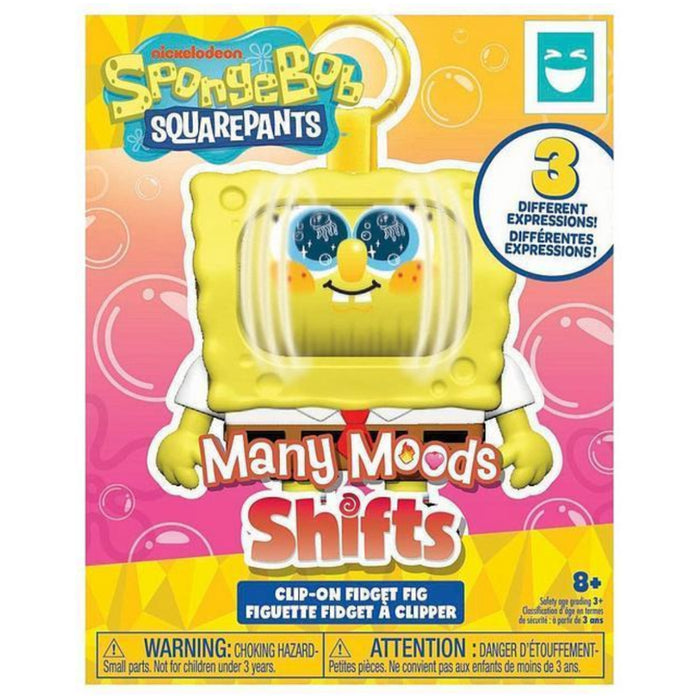 SpongeBob SquarePants Many Moods Shift Clip-On Fidget Figure (styles vary)