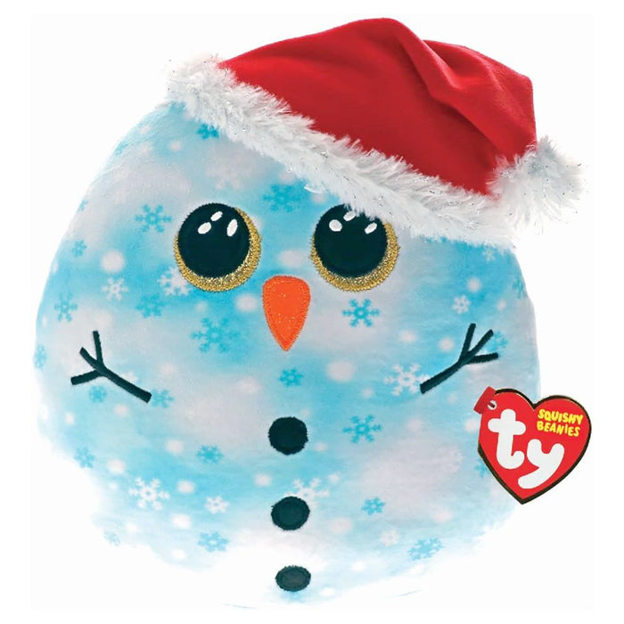 Ty Squishy Beanies Fleck Snowman 14" Plush